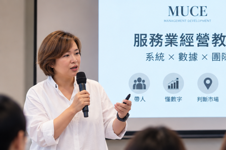 Mo老師以 MUCE Management Development 簡報授課